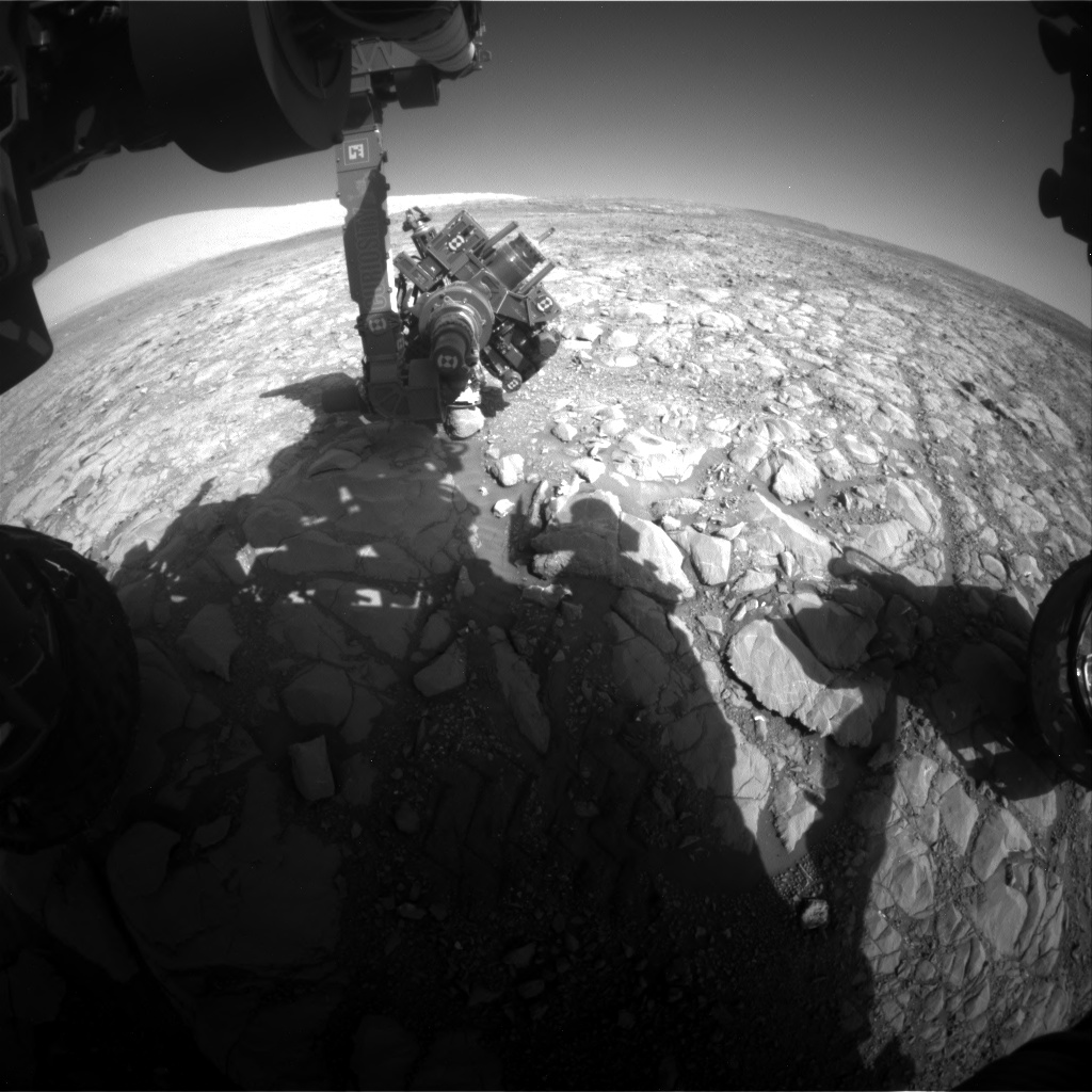 Nasa's Mars rover Curiosity acquired this image using its Front Hazard Avoidance Camera (Front Hazcam) on Sol 1995, at drive 2090, site number 68
