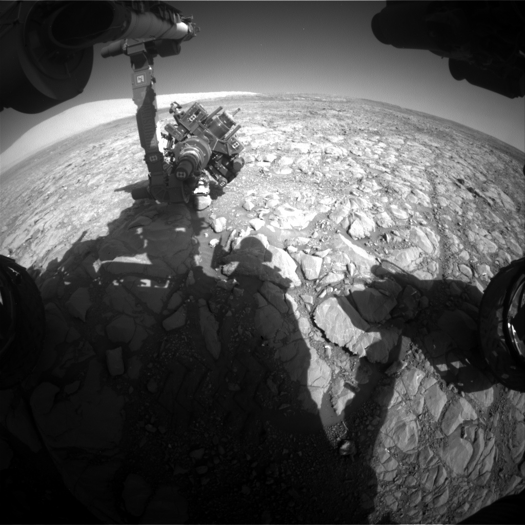 Nasa's Mars rover Curiosity acquired this image using its Front Hazard Avoidance Camera (Front Hazcam) on Sol 1995, at drive 2090, site number 68