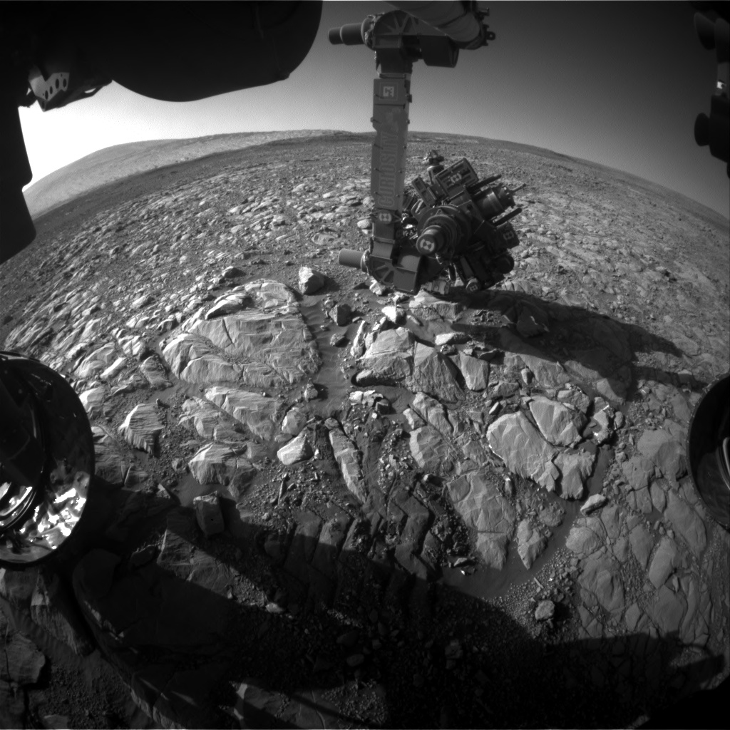 Nasa's Mars rover Curiosity acquired this image using its Front Hazard Avoidance Camera (Front Hazcam) on Sol 1996, at drive 2090, site number 68