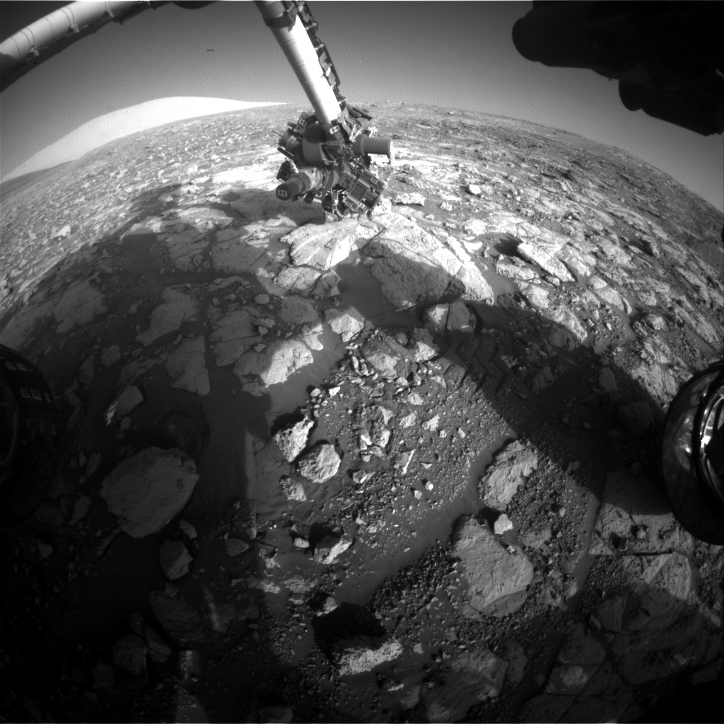 Nasa's Mars rover Curiosity acquired this image using its Front Hazard Avoidance Camera (Front Hazcam) on Sol 2000, at drive 2626, site number 68