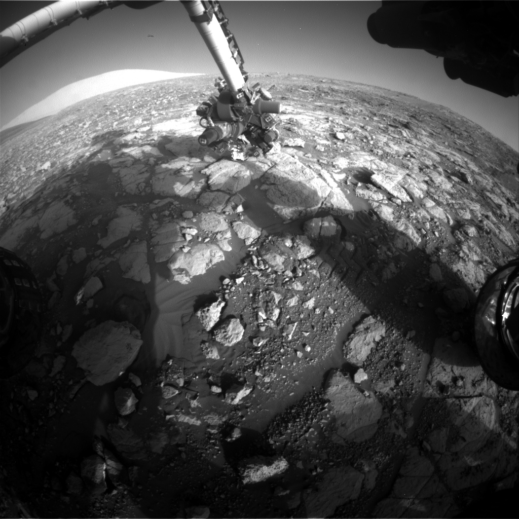 Nasa's Mars rover Curiosity acquired this image using its Front Hazard Avoidance Camera (Front Hazcam) on Sol 2000, at drive 2626, site number 68