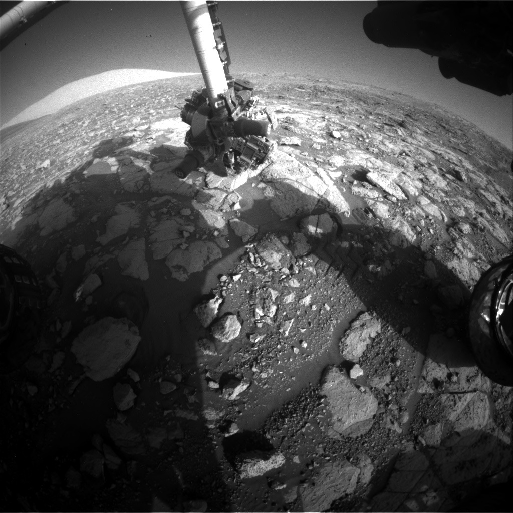 Nasa's Mars rover Curiosity acquired this image using its Front Hazard Avoidance Camera (Front Hazcam) on Sol 2001, at drive 2626, site number 68