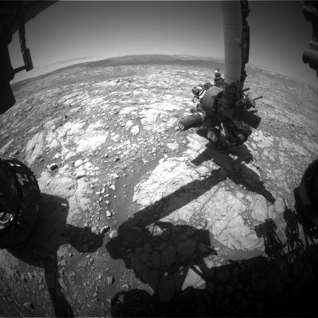 Nasa's Mars rover Curiosity acquired this image using its Front Hazard Avoidance Camera (Front Hazcam) on Sol 2009, at drive 714, site number 69