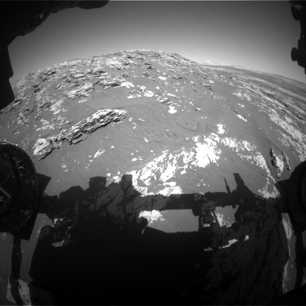 Nasa's Mars rover Curiosity acquired this image using its Front Hazard Avoidance Camera (Front Hazcam) on Sol 2012, at drive 1078, site number 69