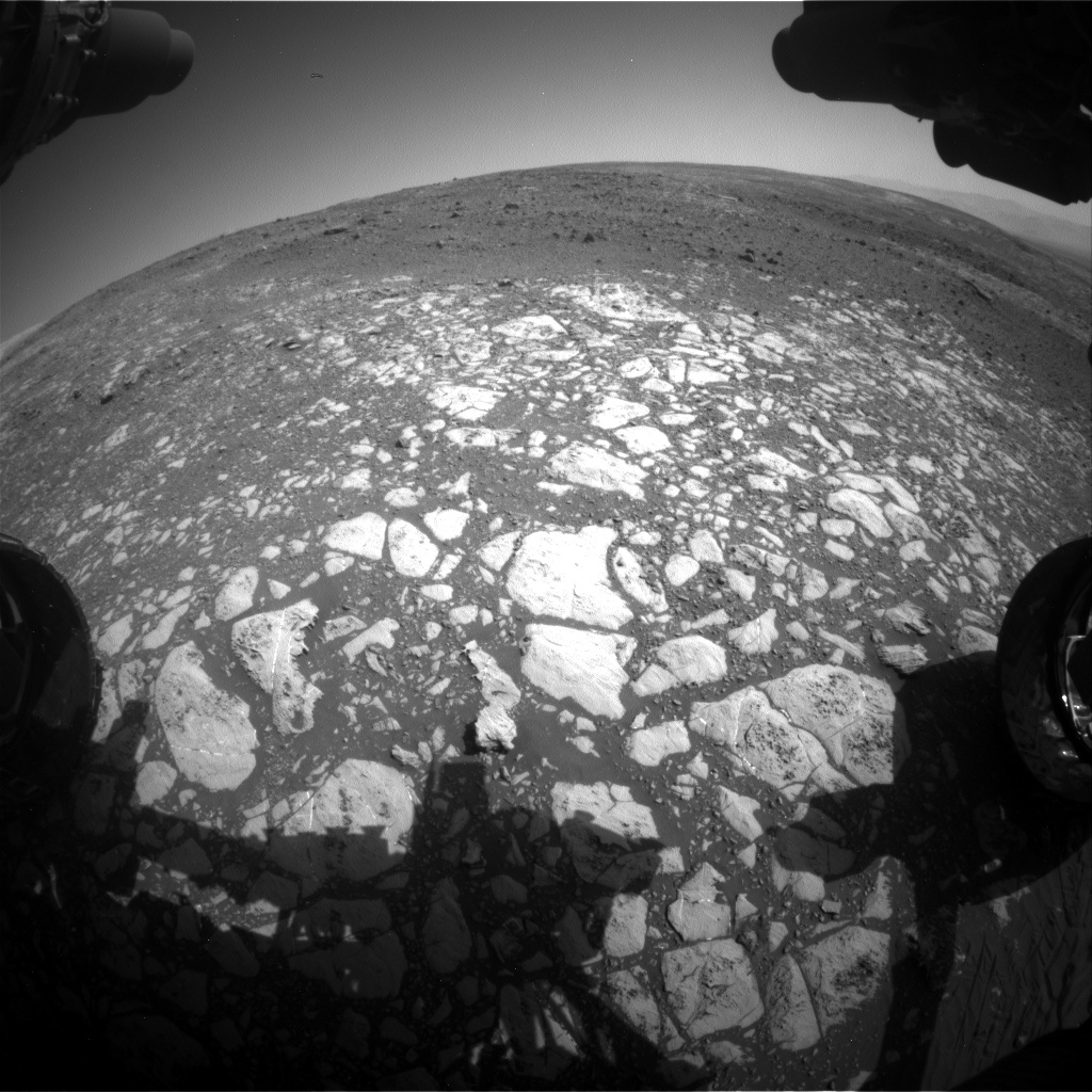 Nasa's Mars rover Curiosity acquired this image using its Front Hazard Avoidance Camera (Front Hazcam) on Sol 2012, at drive 1384, site number 69