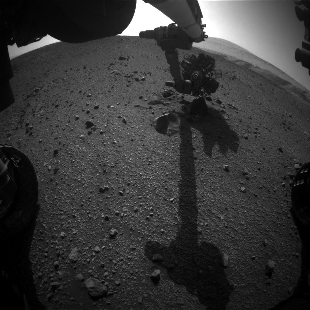 Nasa's Mars rover Curiosity acquired this image using its Front Hazard Avoidance Camera (Front Hazcam) on Sol 2016, at drive 1552, site number 69