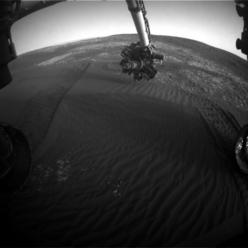 Nasa's Mars rover Curiosity acquired this image using its Front Hazard Avoidance Camera (Front Hazcam) on Sol 2025, at drive 1858, site number 69