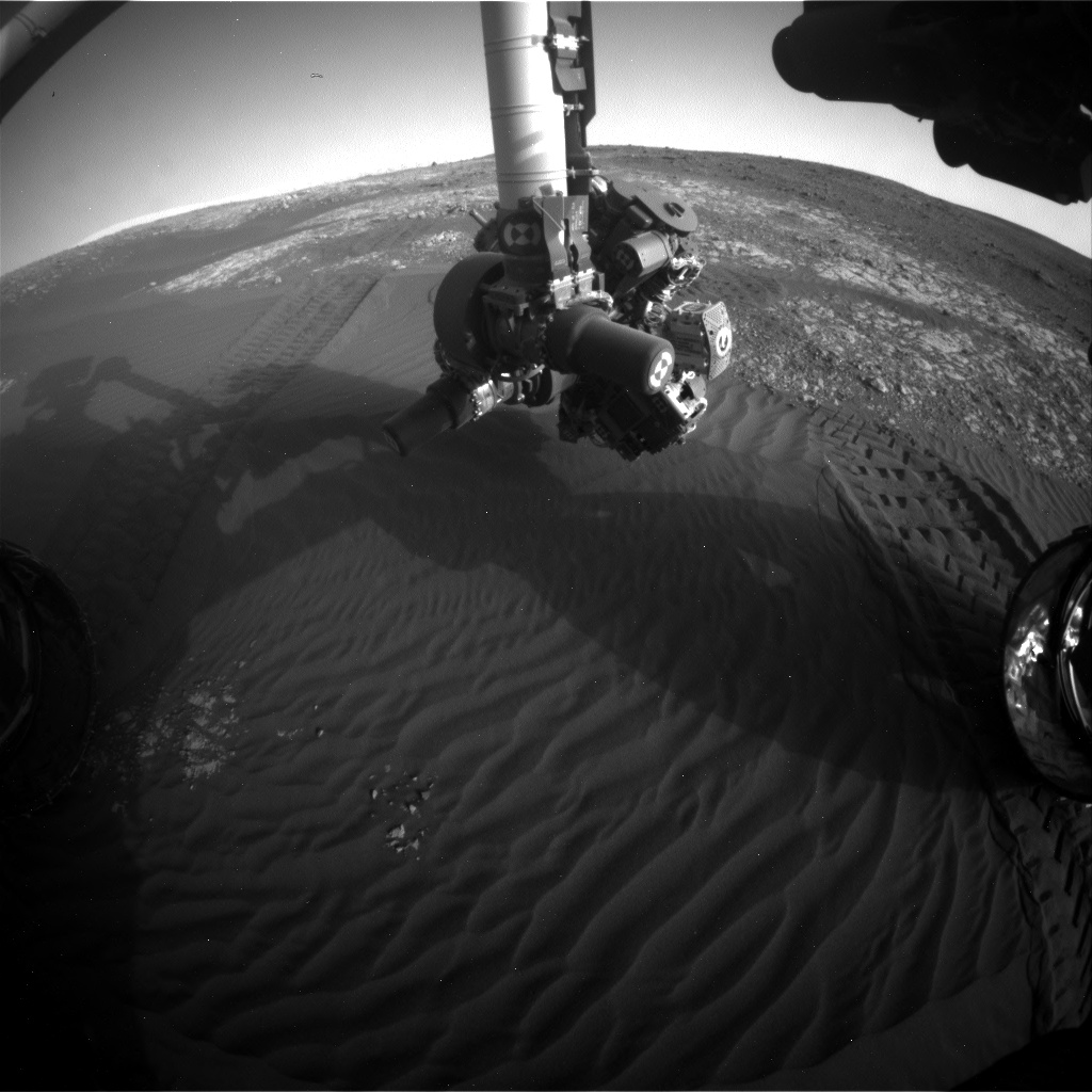 Nasa's Mars rover Curiosity acquired this image using its Front Hazard Avoidance Camera (Front Hazcam) on Sol 2025, at drive 1858, site number 69