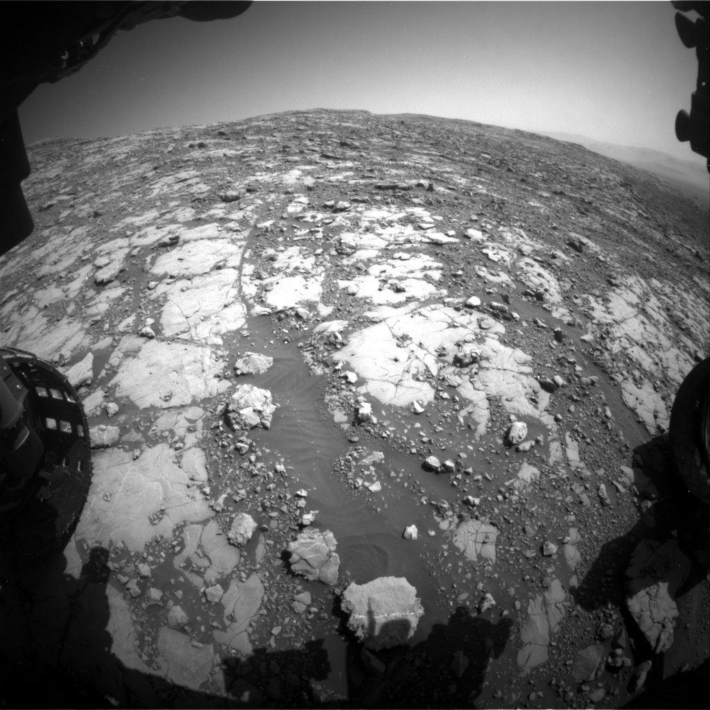 Nasa's Mars rover Curiosity acquired this image using its Front Hazard Avoidance Camera (Front Hazcam) on Sol 2039, at drive 552, site number 70