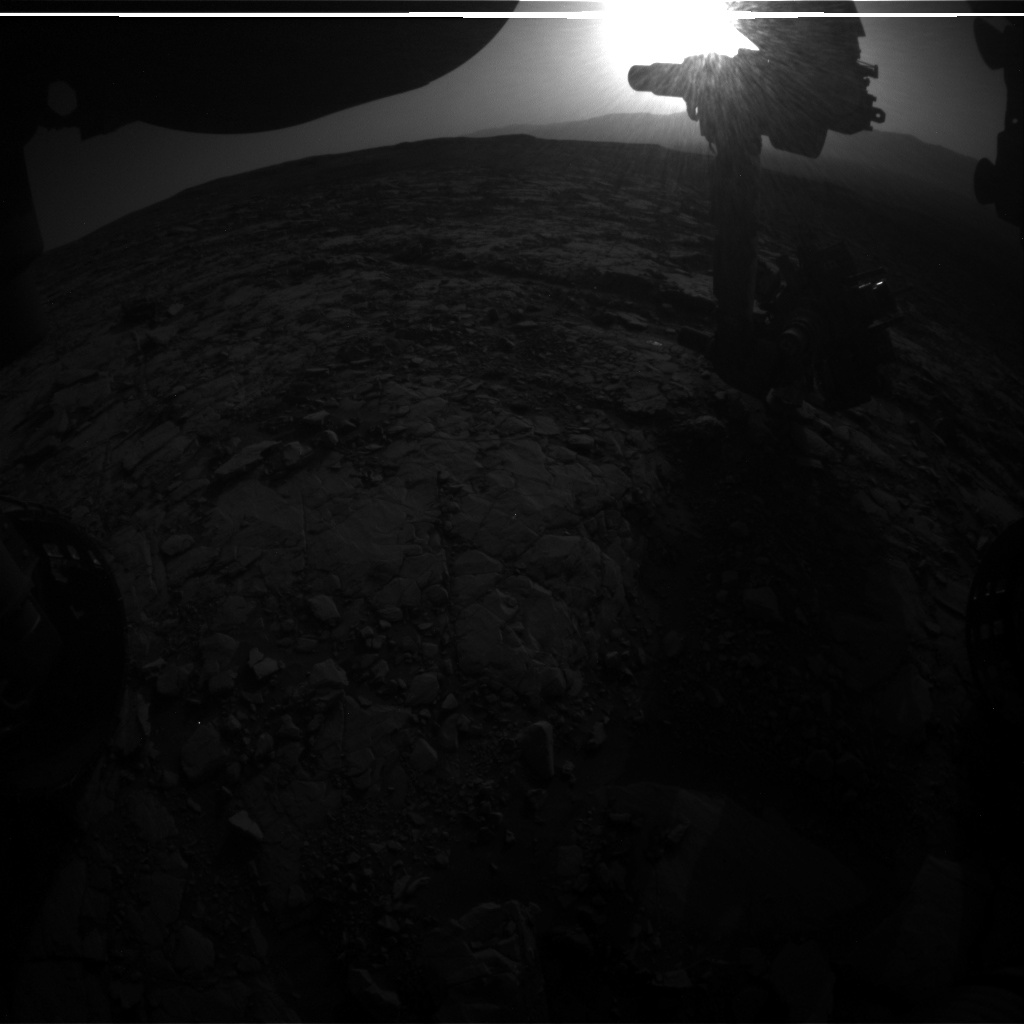 Nasa's Mars rover Curiosity acquired this image using its Front Hazard Avoidance Camera (Front Hazcam) on Sol 2042, at drive 1000, site number 70