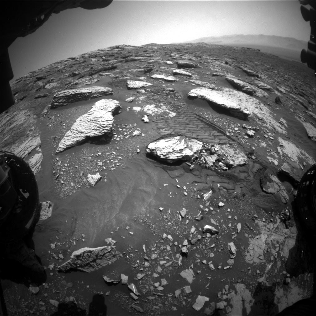 Nasa's Mars rover Curiosity acquired this image using its Front Hazard Avoidance Camera (Front Hazcam) on Sol 2045, at drive 1430, site number 70