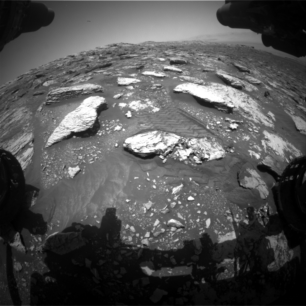 Nasa's Mars rover Curiosity acquired this image using its Front Hazard Avoidance Camera (Front Hazcam) on Sol 2047, at drive 1430, site number 70
