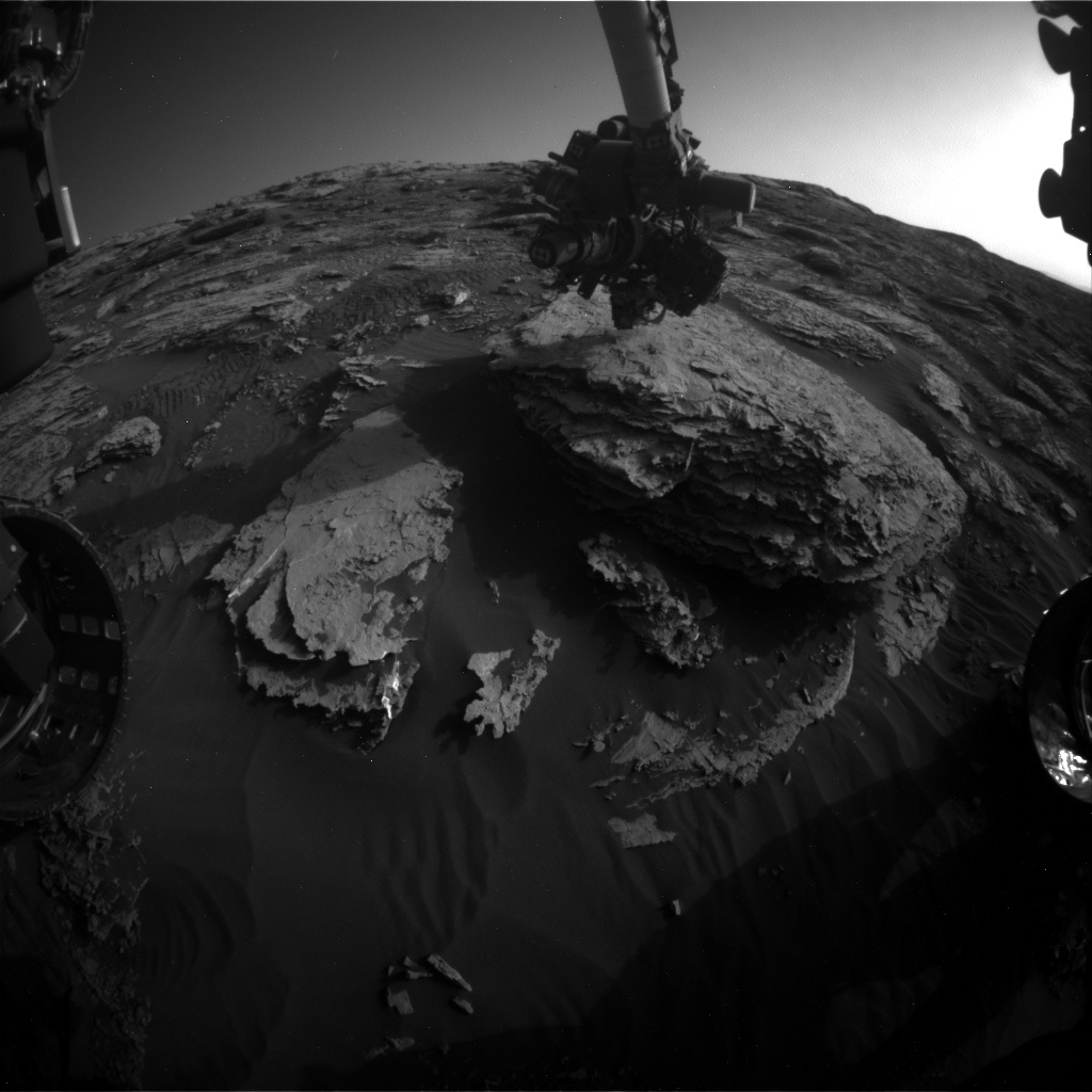 Nasa's Mars rover Curiosity acquired this image using its Front Hazard Avoidance Camera (Front Hazcam) on Sol 2048, at drive 1538, site number 70