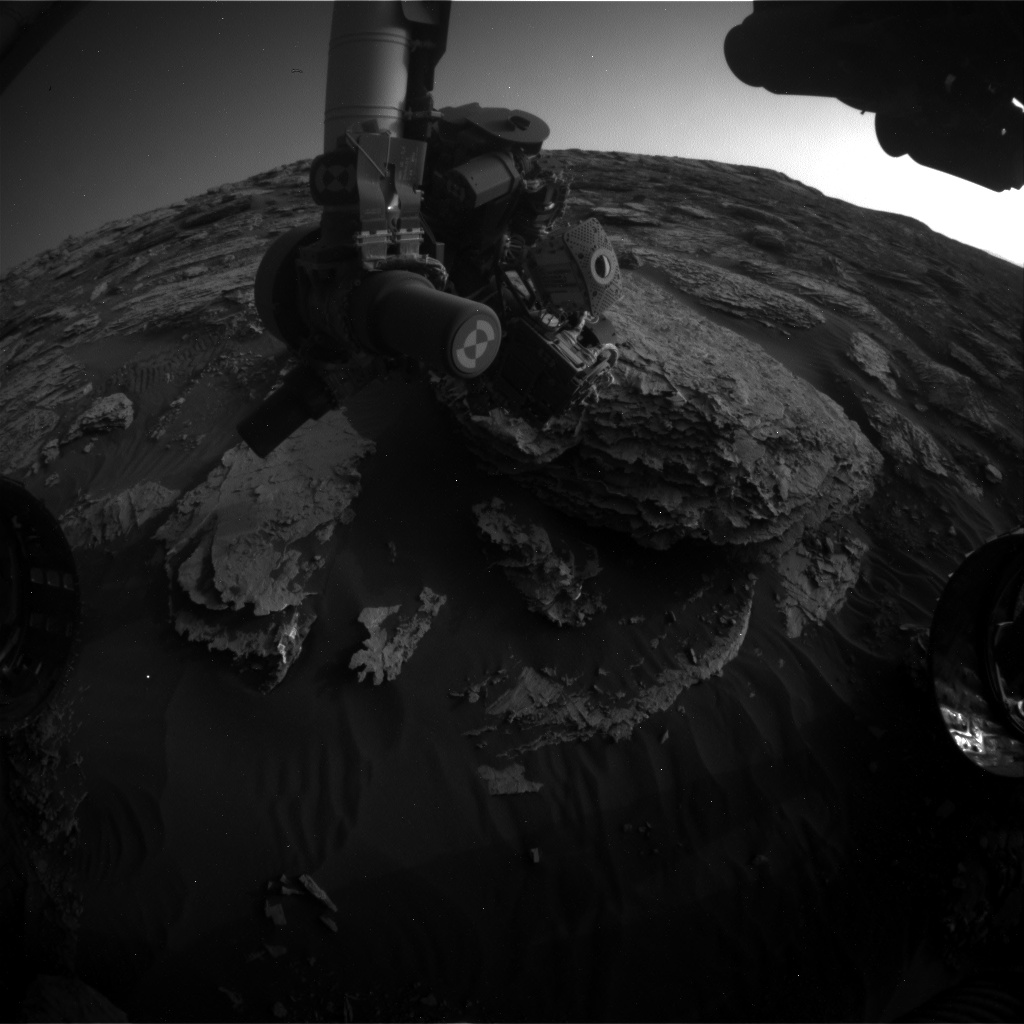 Nasa's Mars rover Curiosity acquired this image using its Front Hazard Avoidance Camera (Front Hazcam) on Sol 2049, at drive 1538, site number 70