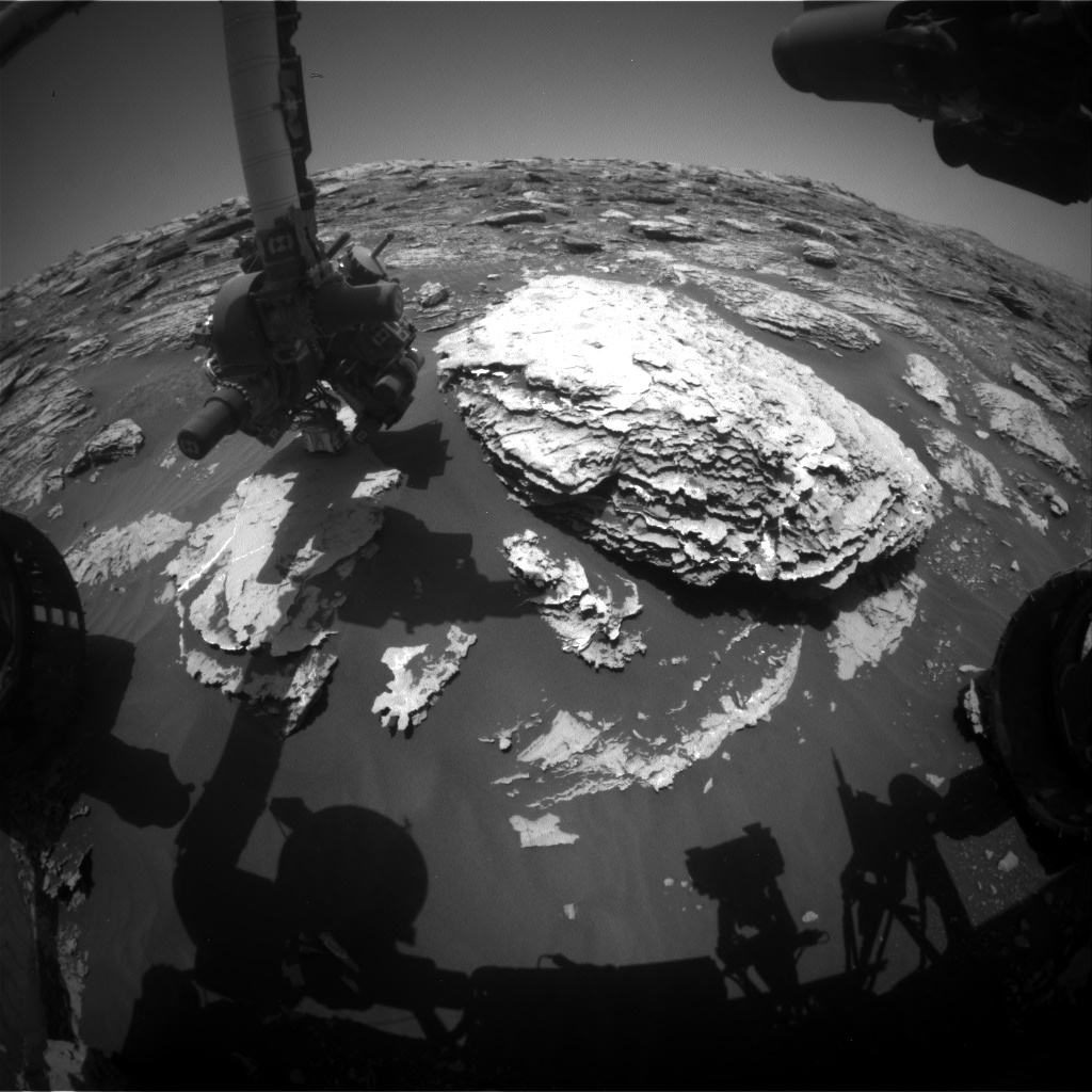 Nasa's Mars rover Curiosity acquired this image using its Front Hazard Avoidance Camera (Front Hazcam) on Sol 2050, at drive 1538, site number 70