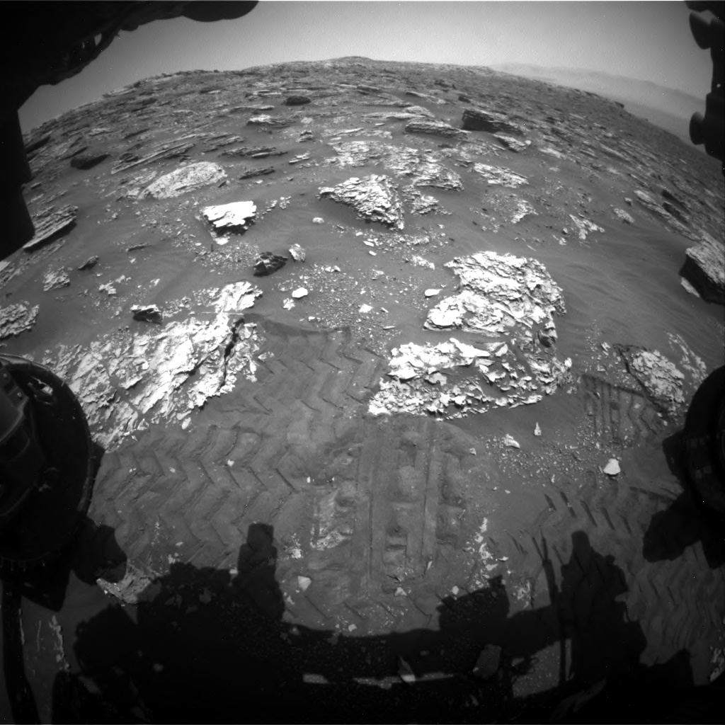 Nasa's Mars rover Curiosity acquired this image using its Front Hazard Avoidance Camera (Front Hazcam) on Sol 2052, at drive 1668, site number 70