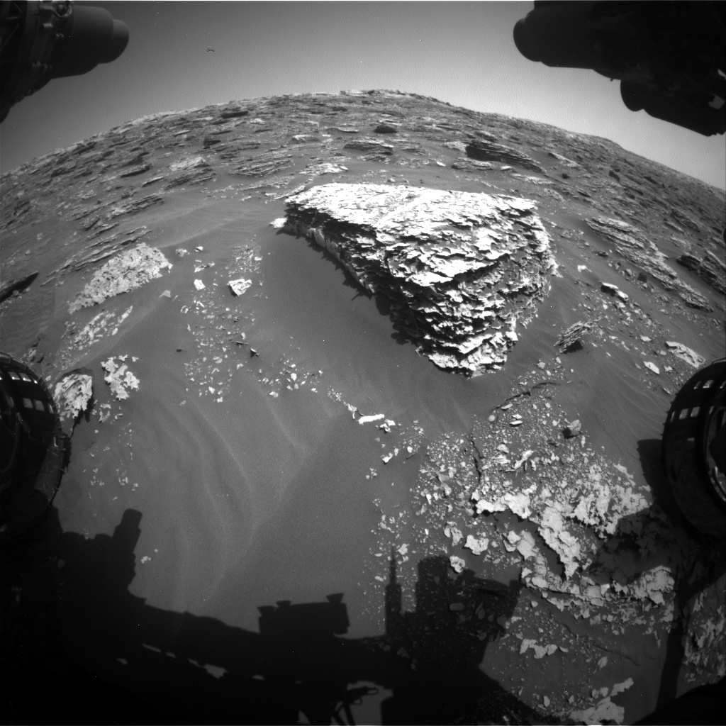 Nasa's Mars rover Curiosity acquired this image using its Front Hazard Avoidance Camera (Front Hazcam) on Sol 2053, at drive 1752, site number 70