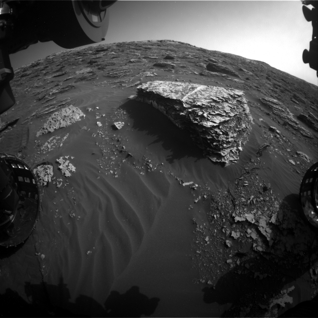 Nasa's Mars rover Curiosity acquired this image using its Front Hazard Avoidance Camera (Front Hazcam) on Sol 2054, at drive 1752, site number 70
