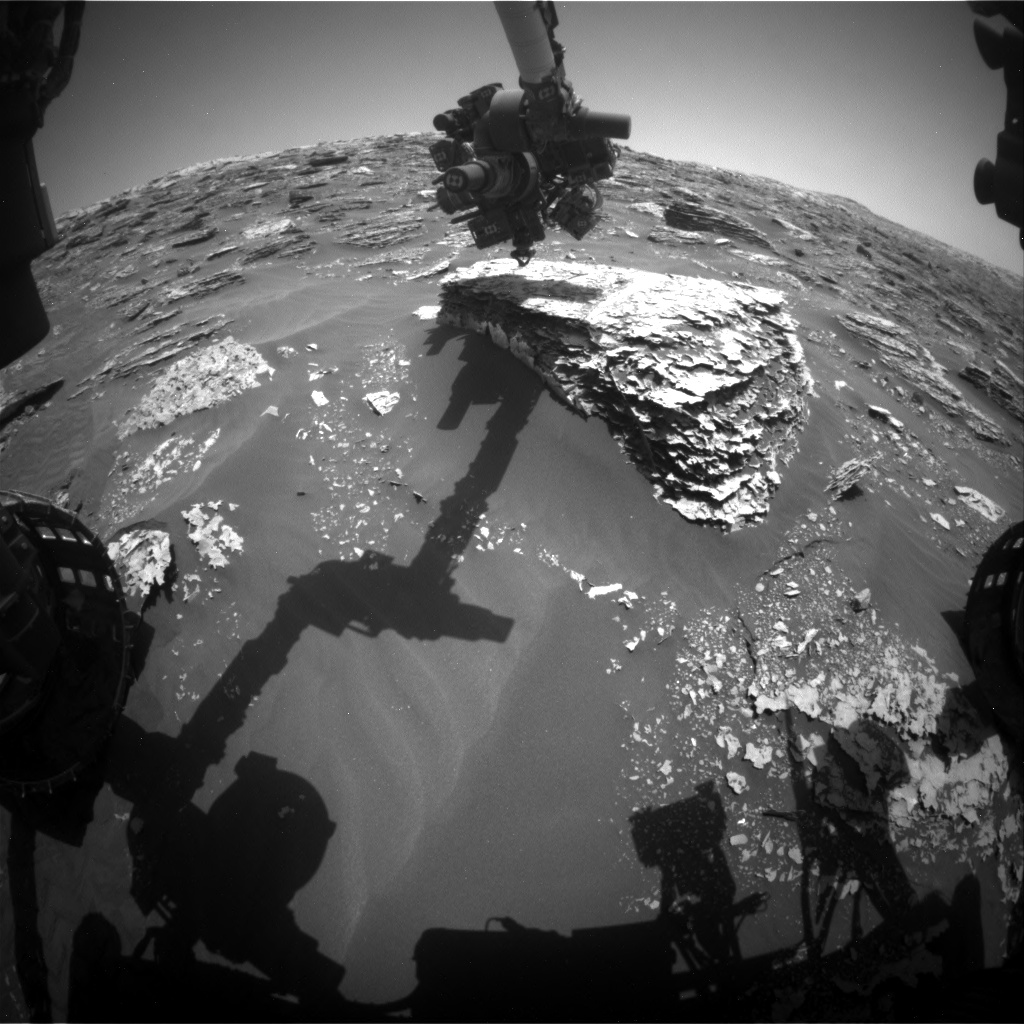 Nasa's Mars rover Curiosity acquired this image using its Front Hazard Avoidance Camera (Front Hazcam) on Sol 2055, at drive 1752, site number 70