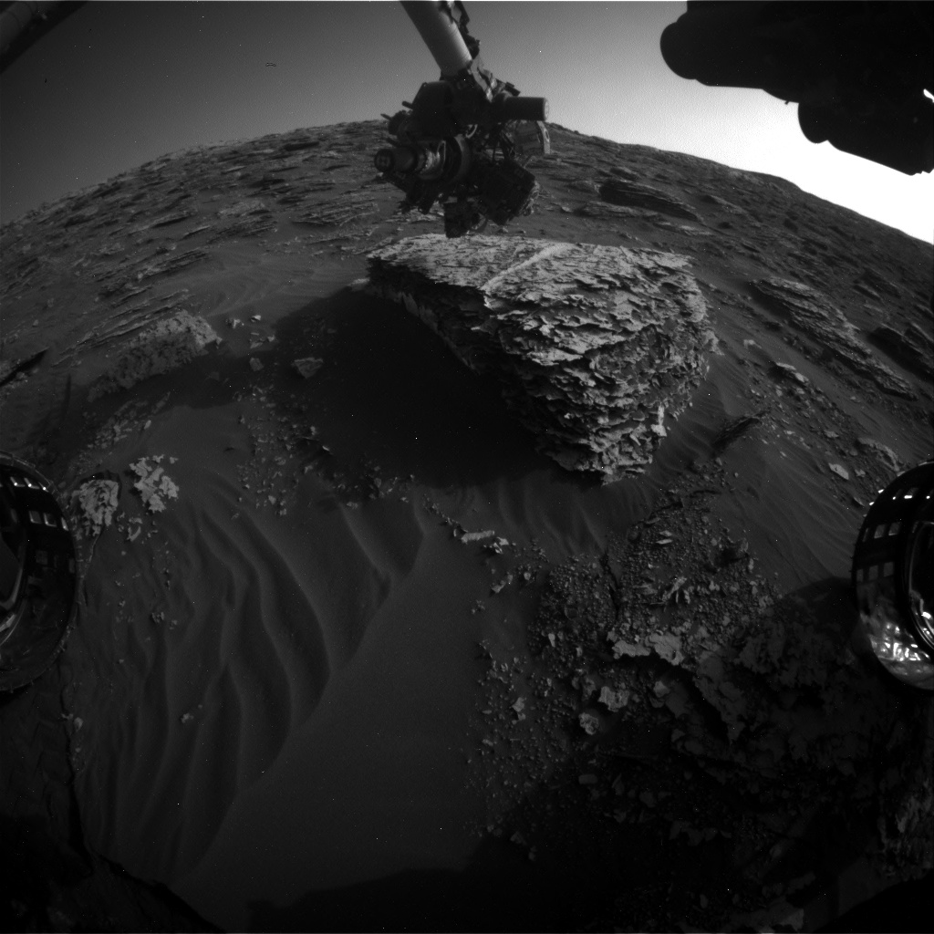 Nasa's Mars rover Curiosity acquired this image using its Front Hazard Avoidance Camera (Front Hazcam) on Sol 2055, at drive 1752, site number 70