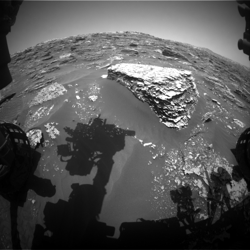 Nasa's Mars rover Curiosity acquired this image using its Front Hazard Avoidance Camera (Front Hazcam) on Sol 2056, at drive 1752, site number 70