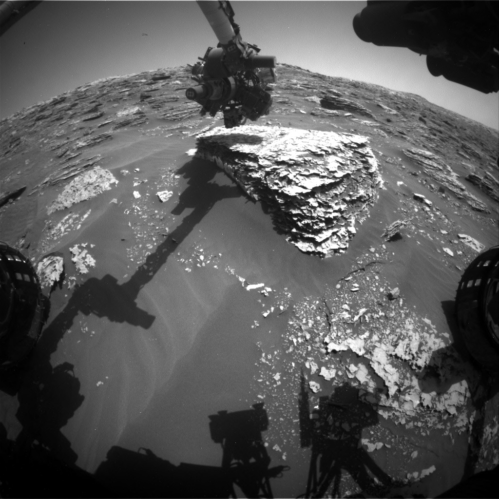 Nasa's Mars rover Curiosity acquired this image using its Front Hazard Avoidance Camera (Front Hazcam) on Sol 2057, at drive 1752, site number 70