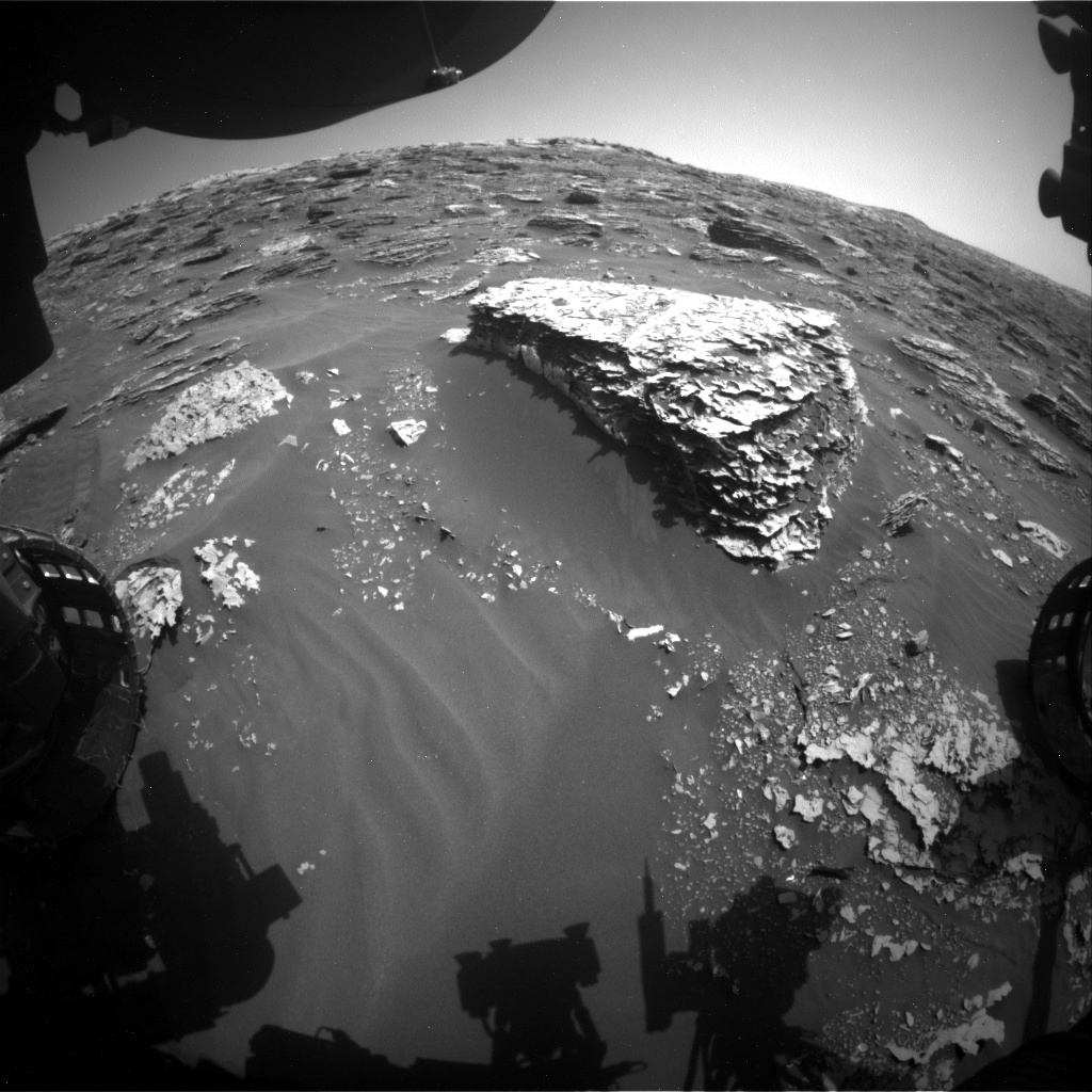 Nasa's Mars rover Curiosity acquired this image using its Front Hazard Avoidance Camera (Front Hazcam) on Sol 2058, at drive 1752, site number 70