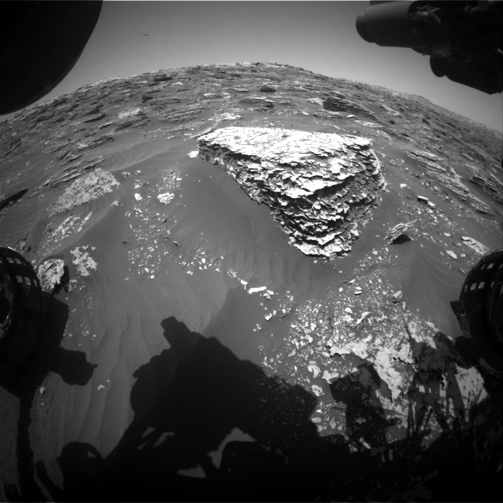 Nasa's Mars rover Curiosity acquired this image using its Front Hazard Avoidance Camera (Front Hazcam) on Sol 2063, at drive 1752, site number 70