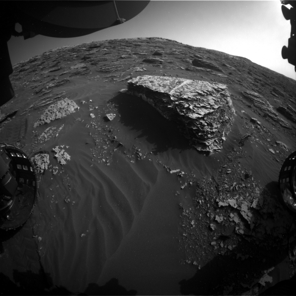 Nasa's Mars rover Curiosity acquired this image using its Front Hazard Avoidance Camera (Front Hazcam) on Sol 2064, at drive 1752, site number 70