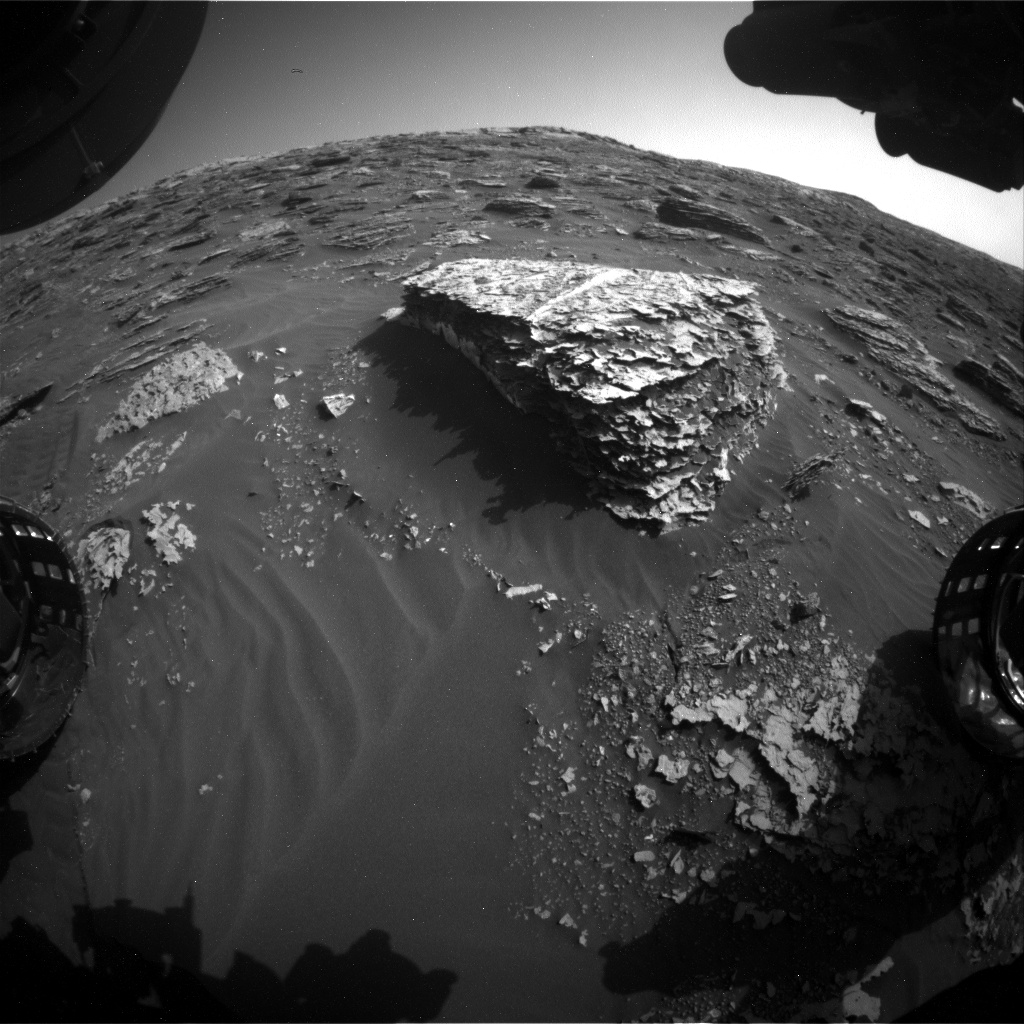 Nasa's Mars rover Curiosity acquired this image using its Front Hazard Avoidance Camera (Front Hazcam) on Sol 2066, at drive 1752, site number 70