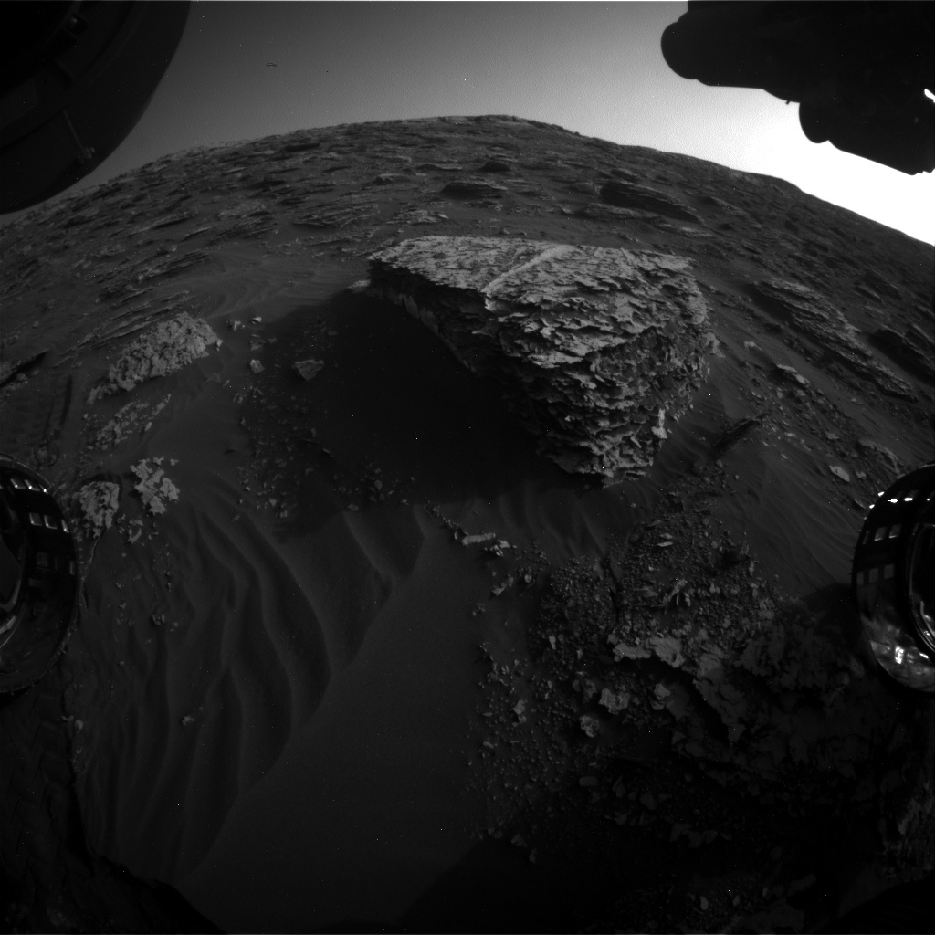 Nasa's Mars rover Curiosity acquired this image using its Front Hazard Avoidance Camera (Front Hazcam) on Sol 2068, at drive 1752, site number 70