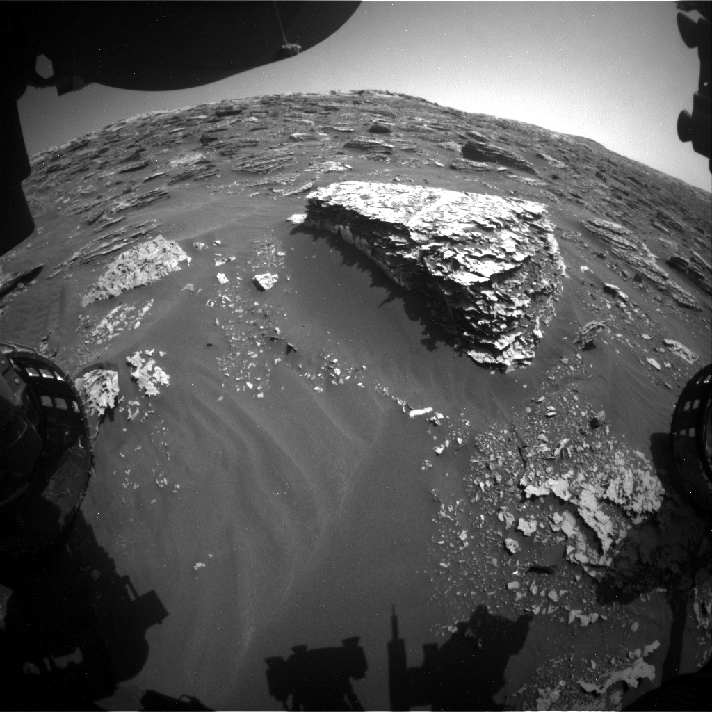 Nasa's Mars rover Curiosity acquired this image using its Front Hazard Avoidance Camera (Front Hazcam) on Sol 2072, at drive 1752, site number 70