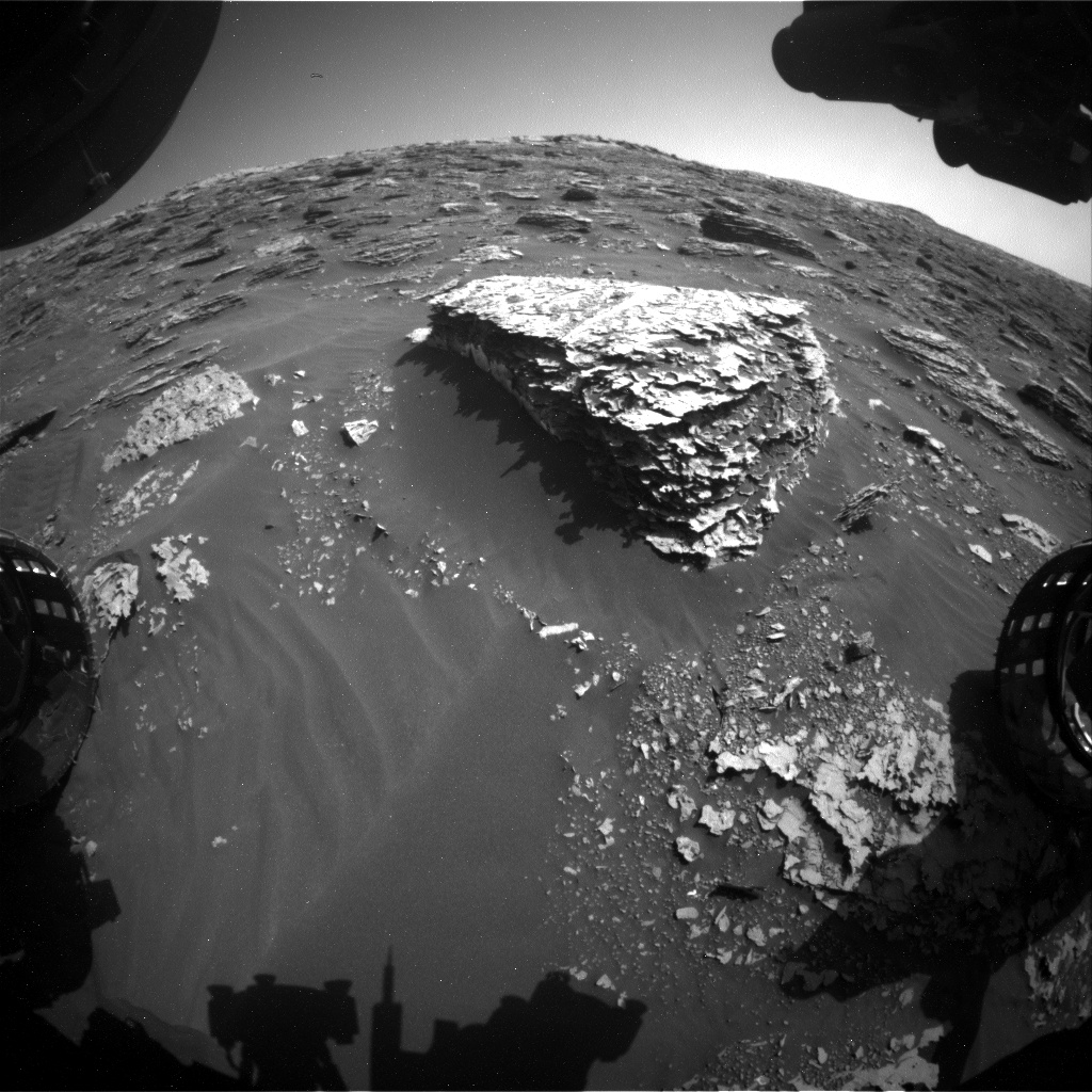 Nasa's Mars rover Curiosity acquired this image using its Front Hazard Avoidance Camera (Front Hazcam) on Sol 2073, at drive 1752, site number 70