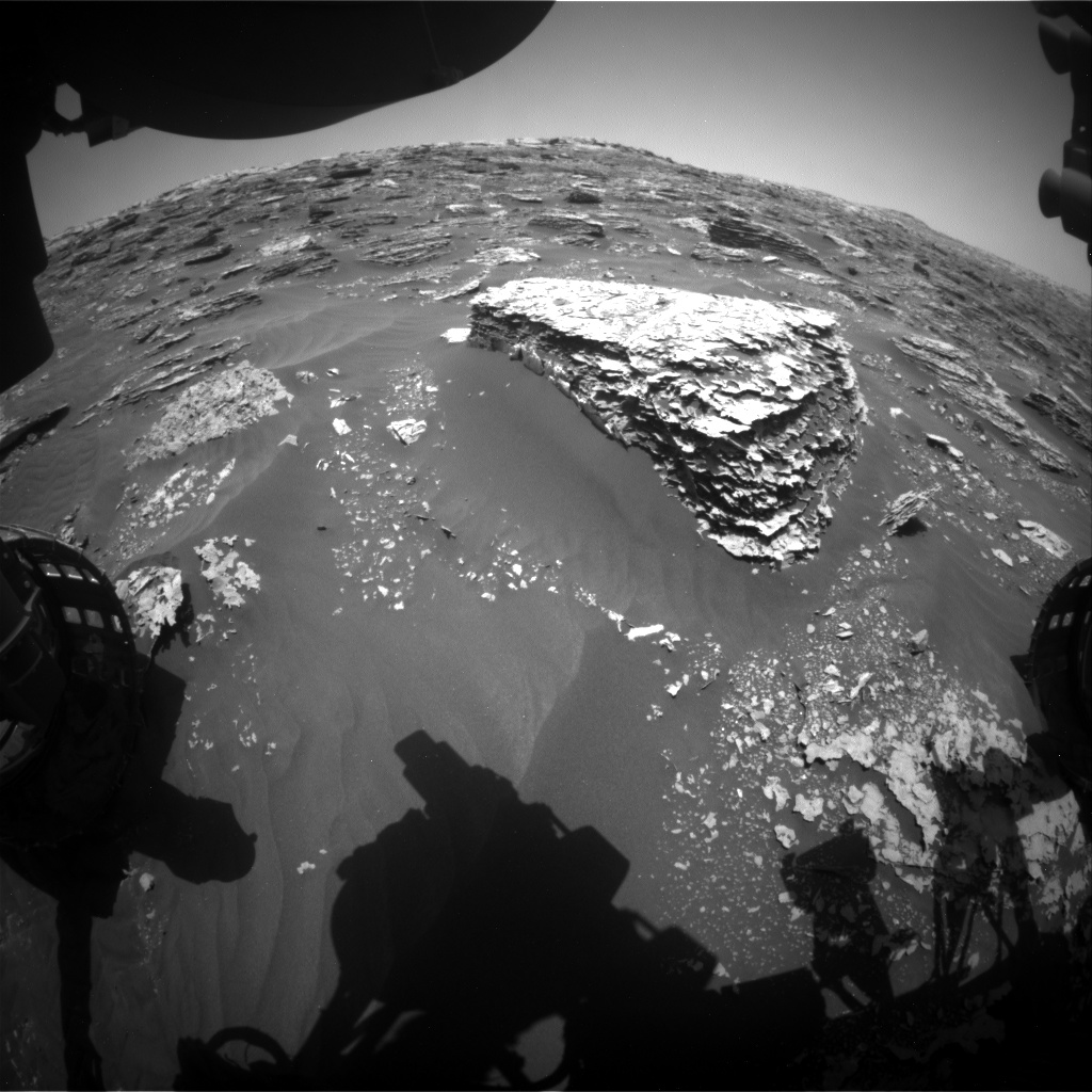 Nasa's Mars rover Curiosity acquired this image using its Front Hazard Avoidance Camera (Front Hazcam) on Sol 2074, at drive 1752, site number 70