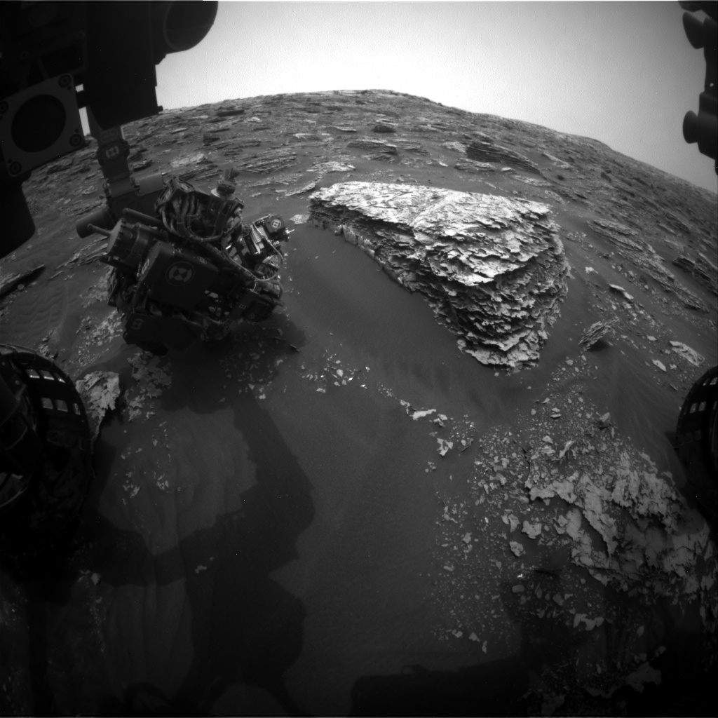 Nasa's Mars rover Curiosity acquired this image using its Front Hazard Avoidance Camera (Front Hazcam) on Sol 2081, at drive 1752, site number 70