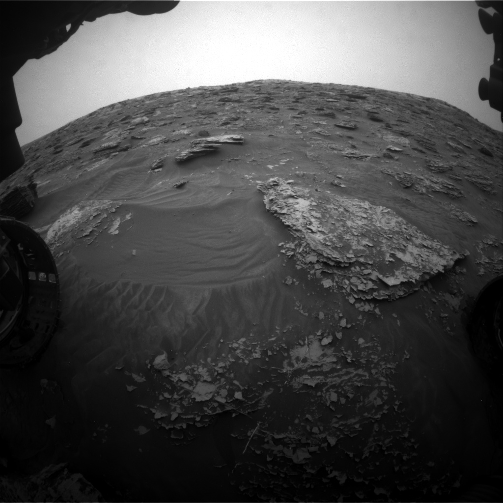 Nasa's Mars rover Curiosity acquired this image using its Front Hazard Avoidance Camera (Front Hazcam) on Sol 2086, at drive 60, site number 71