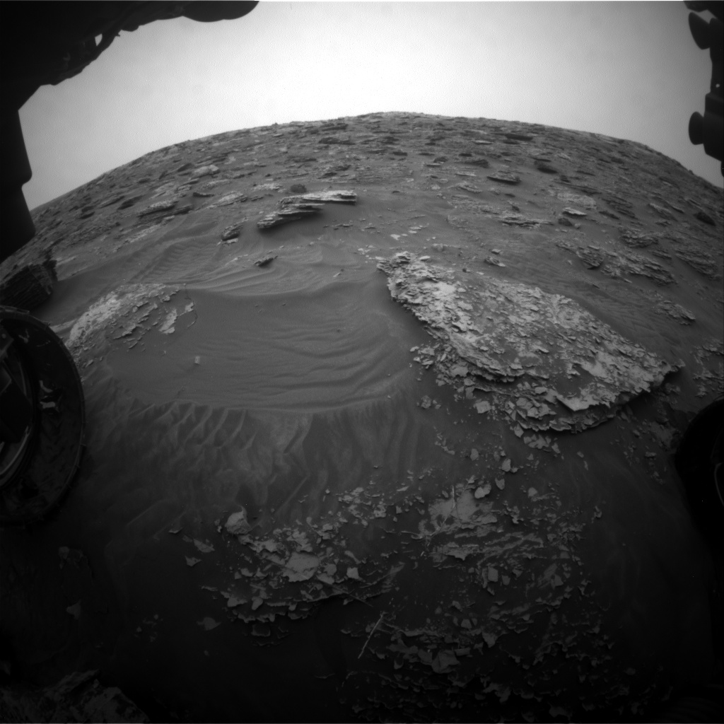 Nasa's Mars rover Curiosity acquired this image using its Front Hazard Avoidance Camera (Front Hazcam) on Sol 2087, at drive 66, site number 71