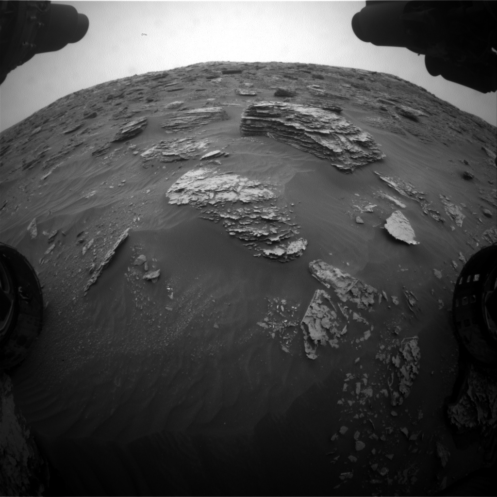 Nasa's Mars rover Curiosity acquired this image using its Front Hazard Avoidance Camera (Front Hazcam) on Sol 2089, at drive 228, site number 71