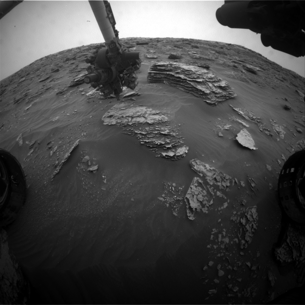 Nasa's Mars rover Curiosity acquired this image using its Front Hazard Avoidance Camera (Front Hazcam) on Sol 2090, at drive 228, site number 71