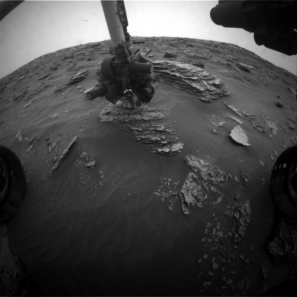 Nasa's Mars rover Curiosity acquired this image using its Front Hazard Avoidance Camera (Front Hazcam) on Sol 2090, at drive 228, site number 71