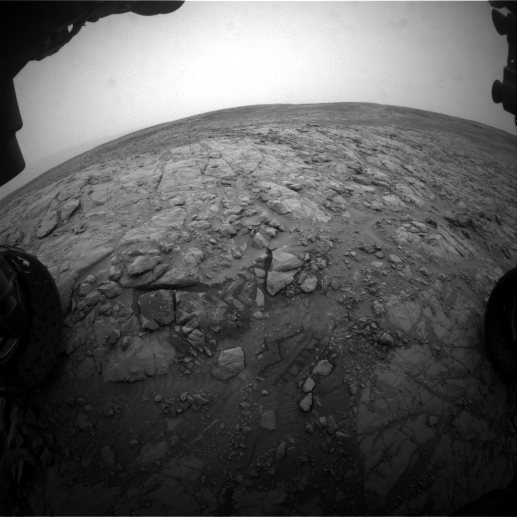 Nasa's Mars rover Curiosity acquired this image using its Front Hazard Avoidance Camera (Front Hazcam) on Sol 2098, at drive 1586, site number 71