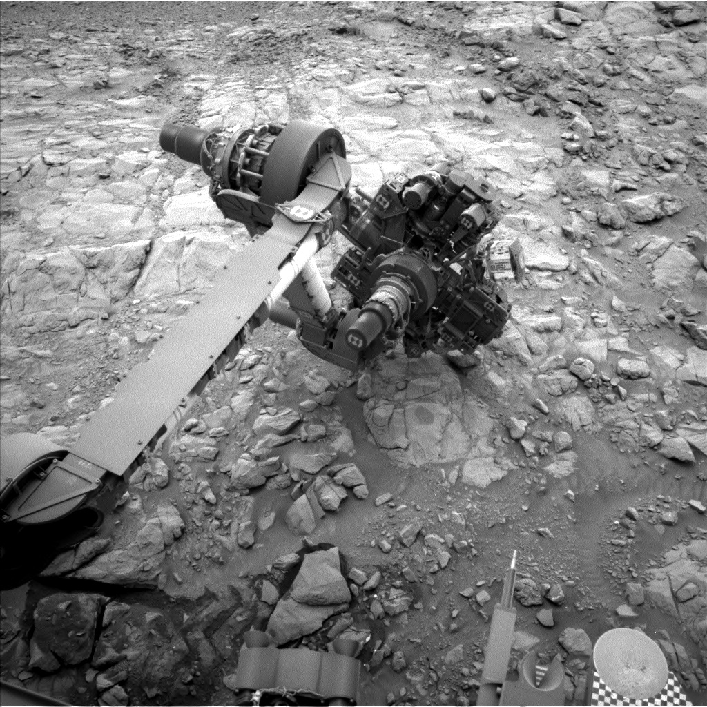 Nasa's Mars rover Curiosity acquired this image using its Left Navigation Camera on Sol 2102, at drive 1586, site number 71