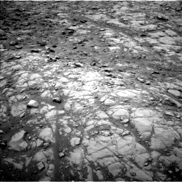 Nasa's Mars rover Curiosity acquired this image using its Left Navigation Camera on Sol 2102, at drive 1592, site number 71