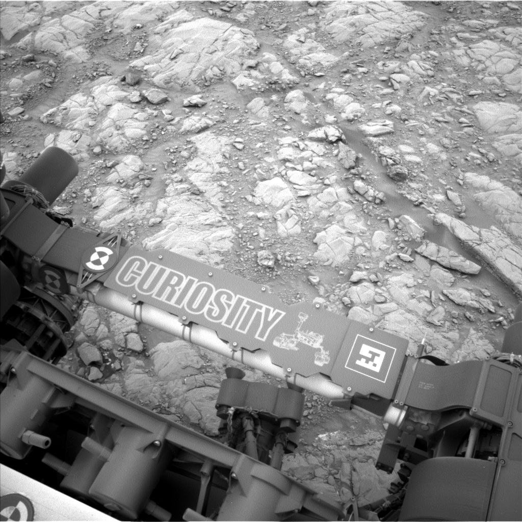 Nasa's Mars rover Curiosity acquired this image using its Left Navigation Camera on Sol 2102, at drive 1818, site number 71