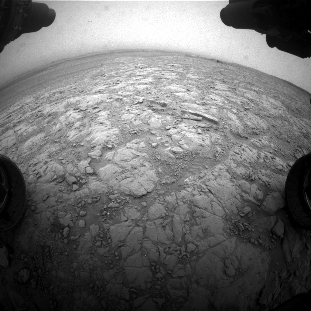 Nasa's Mars rover Curiosity acquired this image using its Front Hazard Avoidance Camera (Front Hazcam) on Sol 2103, at drive 1818, site number 71