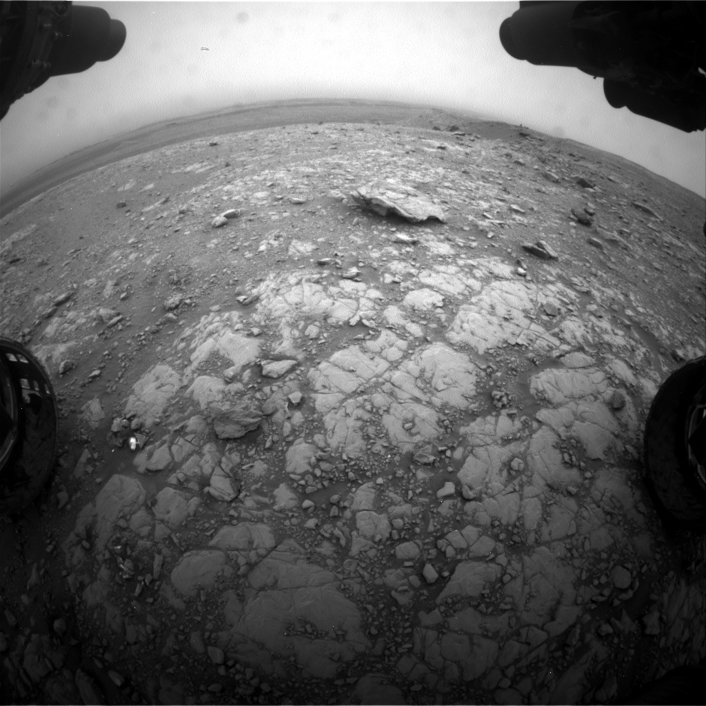 Nasa's Mars rover Curiosity acquired this image using its Front Hazard Avoidance Camera (Front Hazcam) on Sol 2104, at drive 2350, site number 71