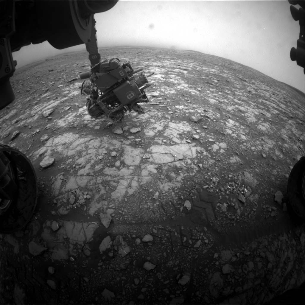 Nasa's Mars rover Curiosity acquired this image using its Front Hazard Avoidance Camera (Front Hazcam) on Sol 2108, at drive 2804, site number 71