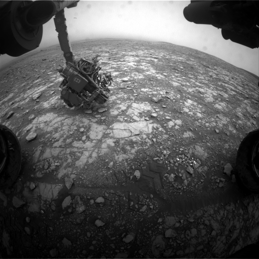 Nasa's Mars rover Curiosity acquired this image using its Front Hazard Avoidance Camera (Front Hazcam) on Sol 2108, at drive 2804, site number 71