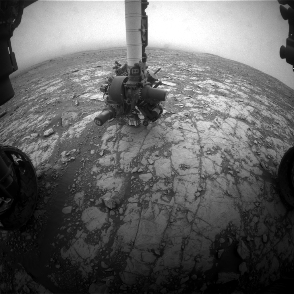 Nasa's Mars rover Curiosity acquired this image using its Front Hazard Avoidance Camera (Front Hazcam) on Sol 2109, at drive 2876, site number 71