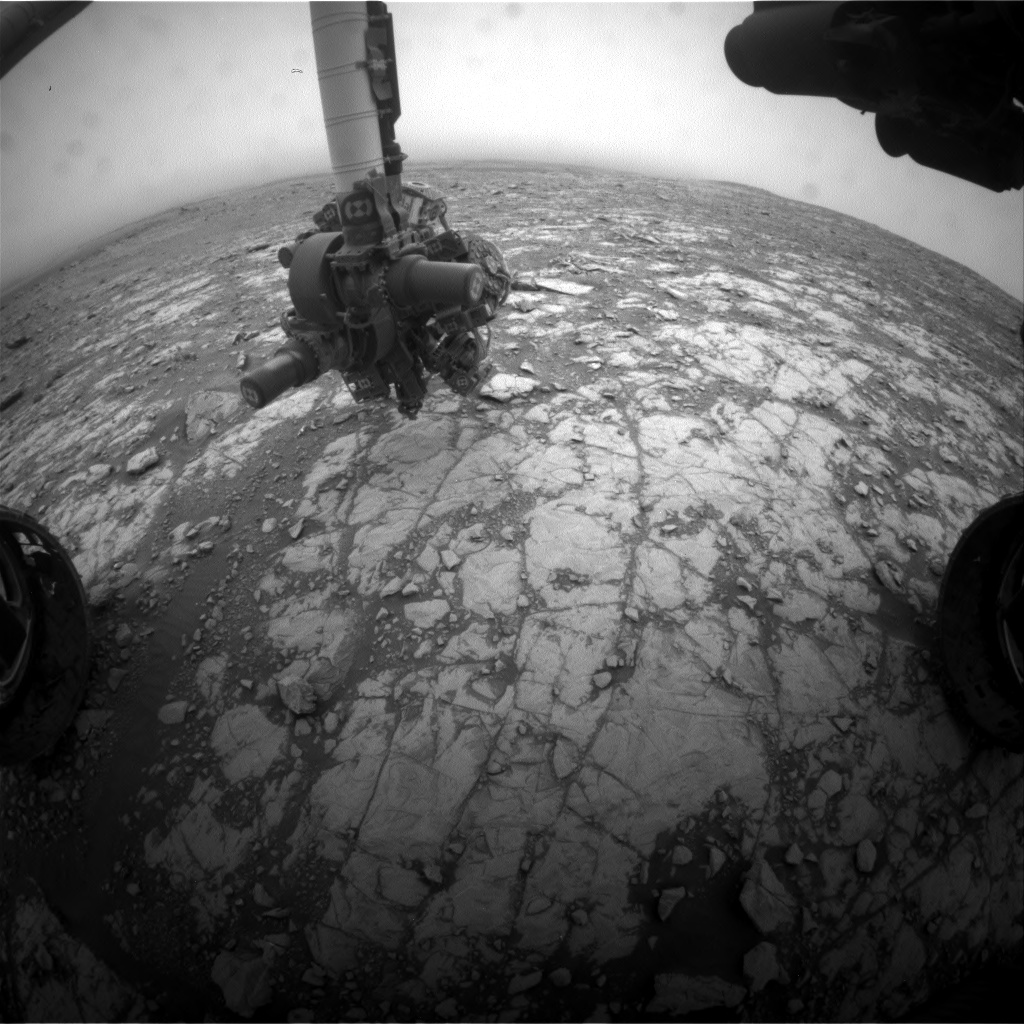 Nasa's Mars rover Curiosity acquired this image using its Front Hazard Avoidance Camera (Front Hazcam) on Sol 2109, at drive 2876, site number 71